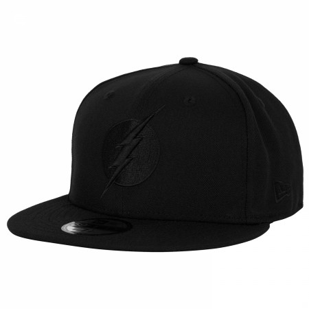 The Flash Logo Black on Black New Era 59Fifty Fitted Hat